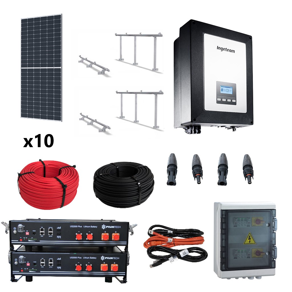Kit autoconsumo SolarPack SCP0093 3kW 4,8kWh 21kW/día monofásico 2MPPT 12A - Ingeteam