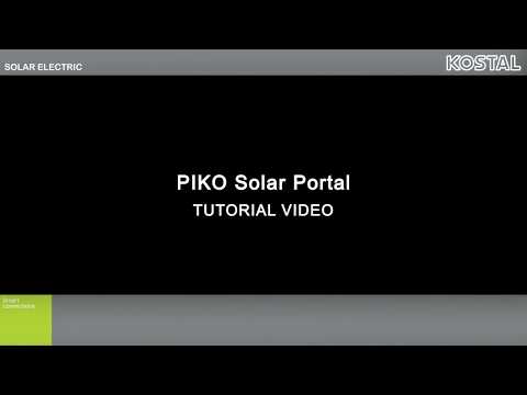 PIKO Solar Portal Tutorial (English)