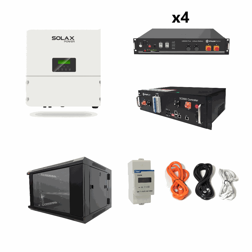 Kit Solar Autoconsumo Solax 38000Whdía con batería de litio pylontech  Baterías de Litio para kit Autoconsumo (Ampliaciones) Por defecto