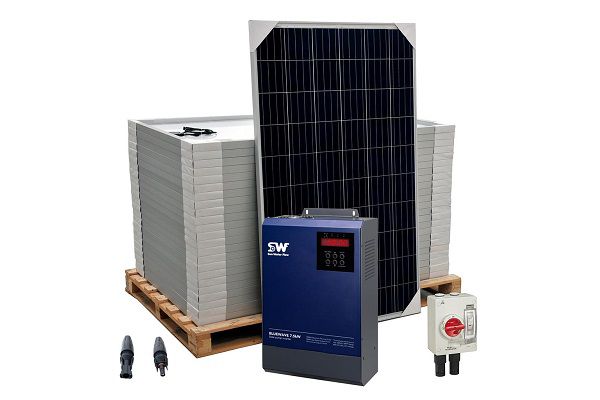 Kit solar autoconsumo híbrido 3000W Producción diaria media de 11000W