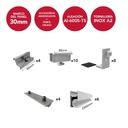 [N-ACL06-TS-D2-M30] N-ACL06-TS-D2-M30 [1x06] Estructura coplanar para 4 paneles en vertical (ancho máximo 1150mm) | Serie TS-D2 - TECHNO SUN