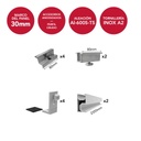 [N-ACL02-TS-D2-M30] N-ACL02-TS-D2-M30 [1x02] Estructura coplanar para 2 paneles en vertical (ancho máximo 1150mm) | Serie TS-D2 - TECHNO SUN