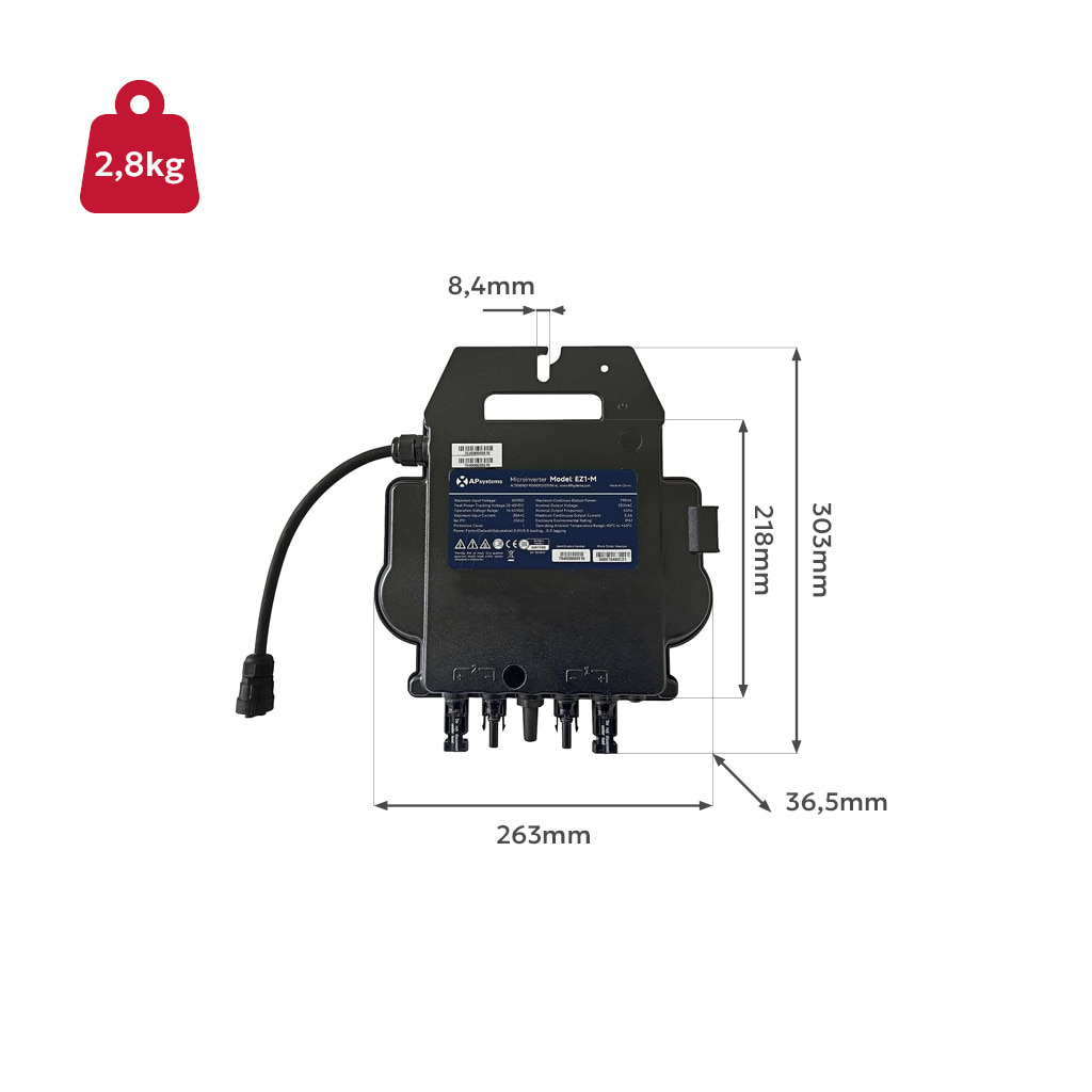 Kit de balcón paneles flexibles + microinversor EZ1-M-EU 600W