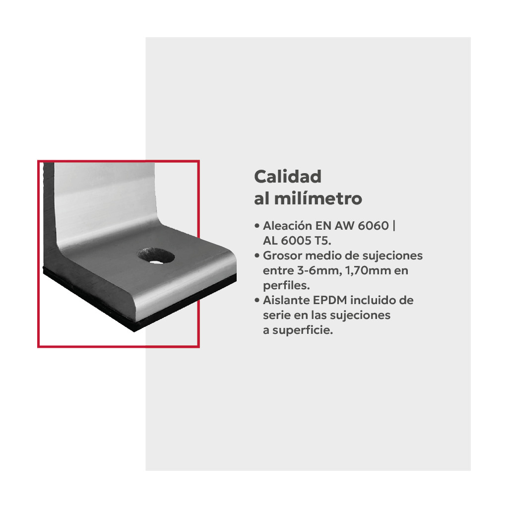 AIR01-TS-D2-M30 [1x1] Estructura inclinada regulable 20º/45º para 1 panel en vertical (ancho máximo 1150mm) | Serie TS-D2 - TECHNO SUN