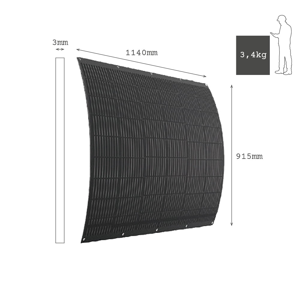 Kit autoconsumo para balcón con paneles flexibles y microinversor 800W