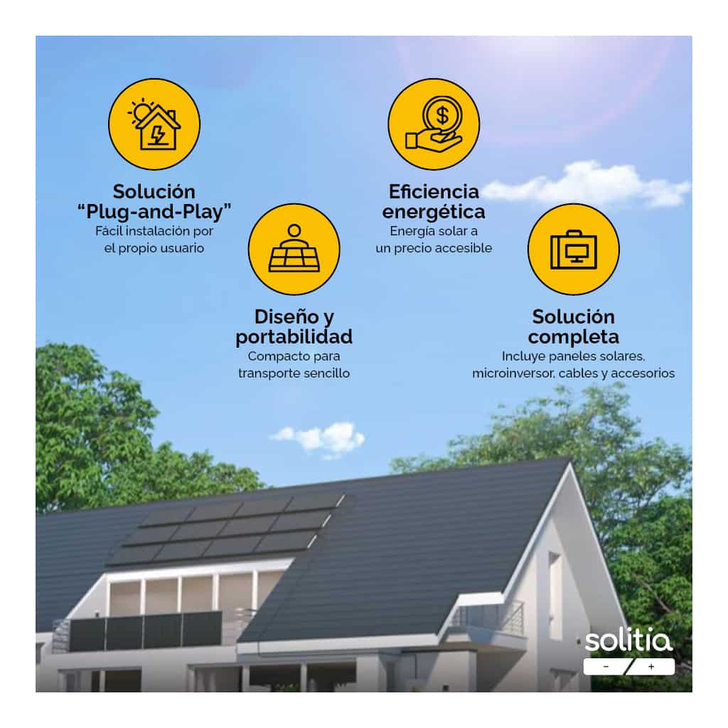 Kit autoconsumo para balcón con paneles flexibles y microinversor 800W