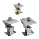 ACL02-TS-D2-AMX [1x2] Estructura coplanar anodizada para 2 paneles en vertical (ancho máx. 1150mm) | Serie TS-D2 - SOLITIA