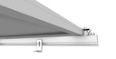 ACL04-TS-D2-AMX [1x4] Estructura coplanar anodizada para 4 paneles en vertical (ancho máx. 1150mm) | Serie TS-D2 - SOLITIA