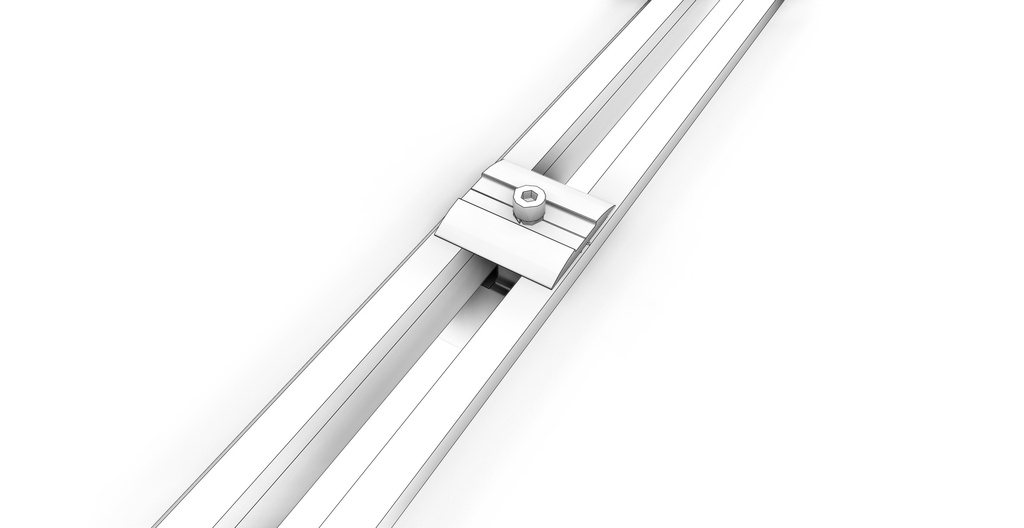 ACL02-TS-D2-AMX [1x2] Estructura coplanar anodizada para 2 paneles en vertical (ancho máx. 1150mm) | Serie TS-D2 - SOLITIA