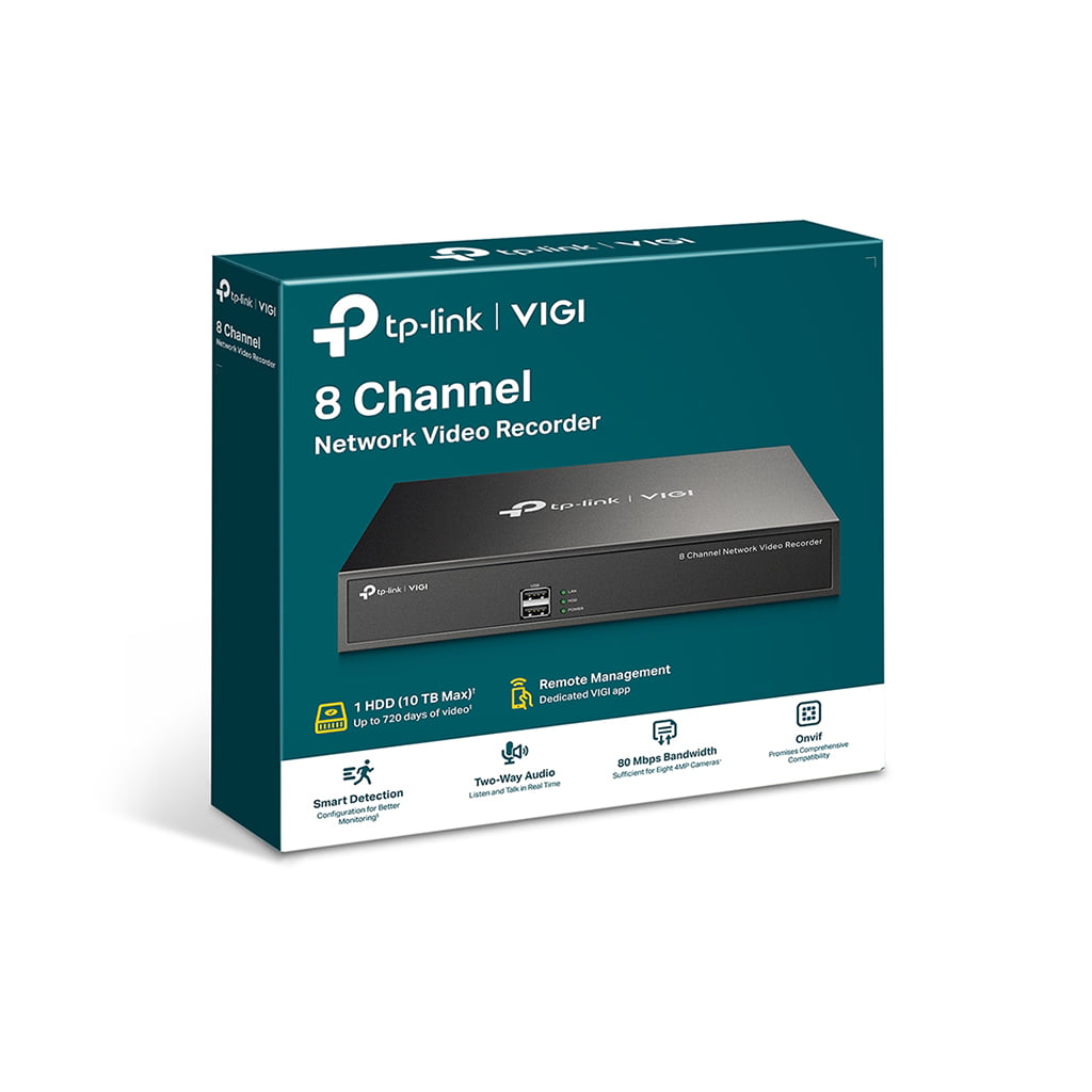 TP-Link NVR Non-PoE VIGI NVR1008H 8 Channel Network Video Recorder 08ch 1HDD H265+