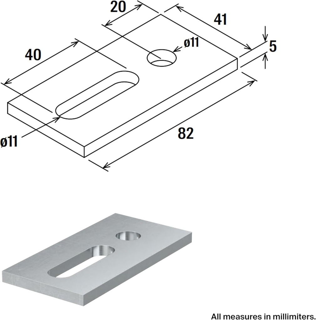 Perno tirafondos doble rosca M10x200mm A2 acero 96/90mm con junta EPDM - TECHNO SUN