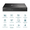 TP-LINK VIGI NVR1008H-8MP 8 Canales PoE+ 1HDD H265+