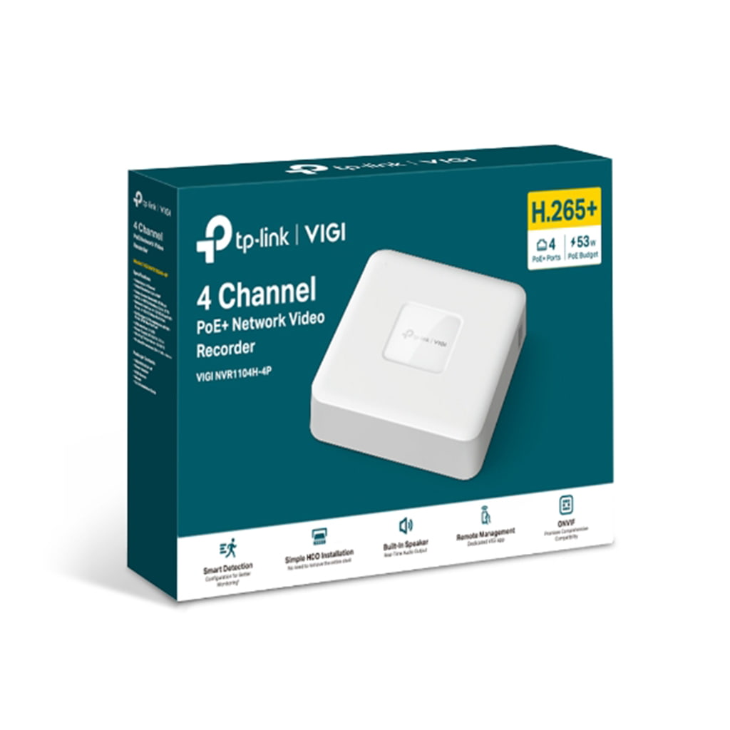 TP-LINK VIGI NVR1104H 4 Canales 1HDD H265+