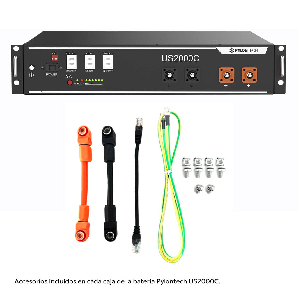 Batería de litio de 48v 9,6kWh 6000 ciclos 80% DoD - PYLONTECH