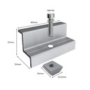 Presor lateral soporte en Z de 80mm para panel solar 35mm TS-Z01 con tornillería y tuercas M8