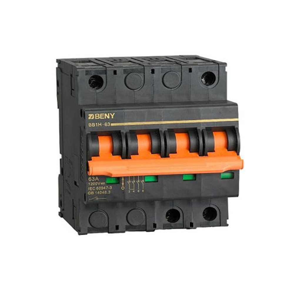 Disyuntor térmico BB1H-63 | 1200V-63A | 6kV | 4 polos | BENY 