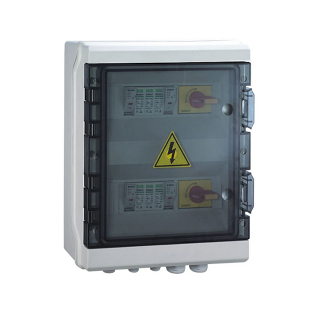 BENY Caja de protecciones DC BHS-2/2 | 2 Strings input / 2 Strings output | fusibles 15A | DC switch 32A | 1.000V DC | BENY