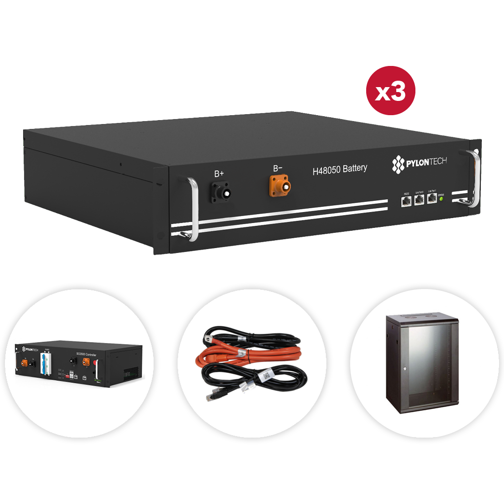 Batería de litio | 7,2kWh a 16,8kWh | High Voltage | H48050 | Powercube X1 | Pylontech