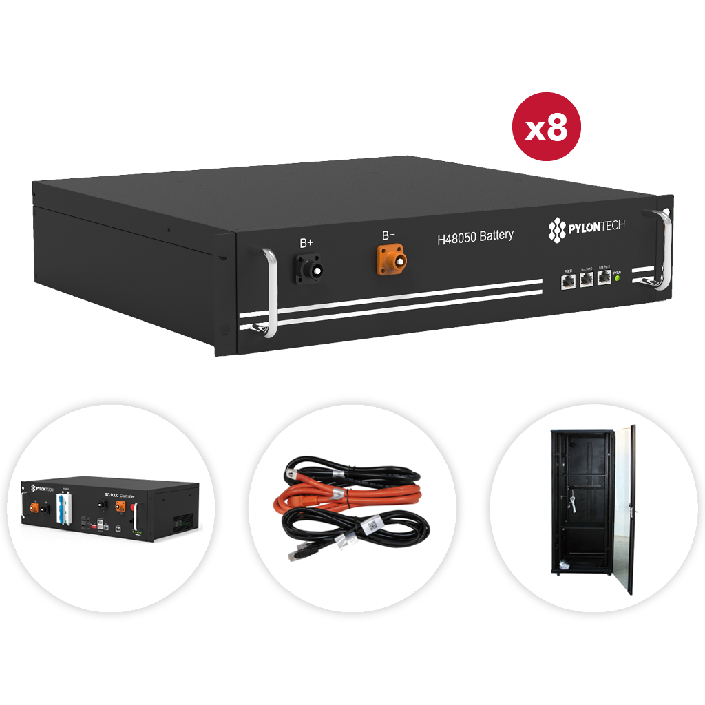 Batería de litio | 19,2kWh | 8 x H48050 | Powercube H1 | Pylontech