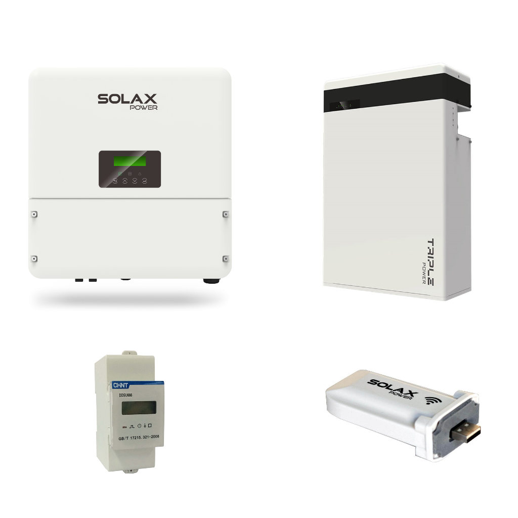 Solax X1-hibrid-5.0 + Triple Power T58 + vatímetro + WiFi