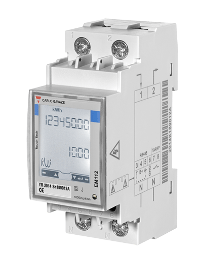 Vatímetro Power Meter monofásico  EM112DINAV01XS1X    autoconsumo inyección cero para inversores híbridos  INGETEAM - VICTRON (monofásicos) / CARLO GAVAZZI