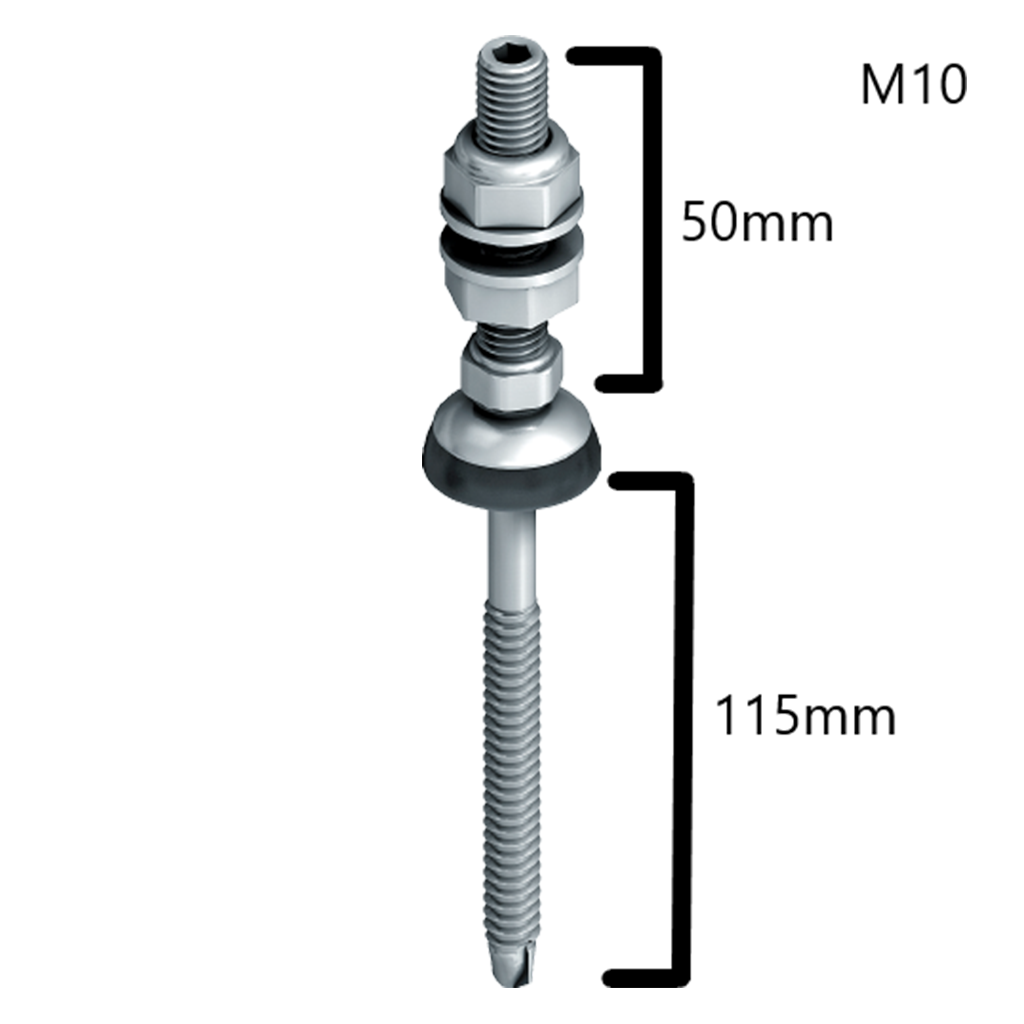 EJOT JT3-SB-8,0x115/M10x50 FZD DIN 934