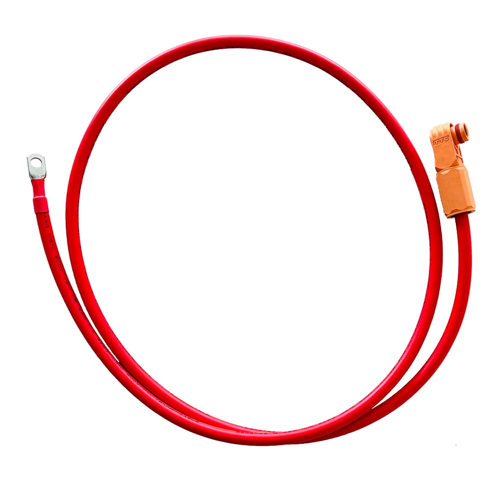 Cable 2000mm positivo rojo 4AWG para conectar módulos CASIA LV4850 y LV48100 con los concentradores LVP48-400A o LVP48-750A | SOLITIA