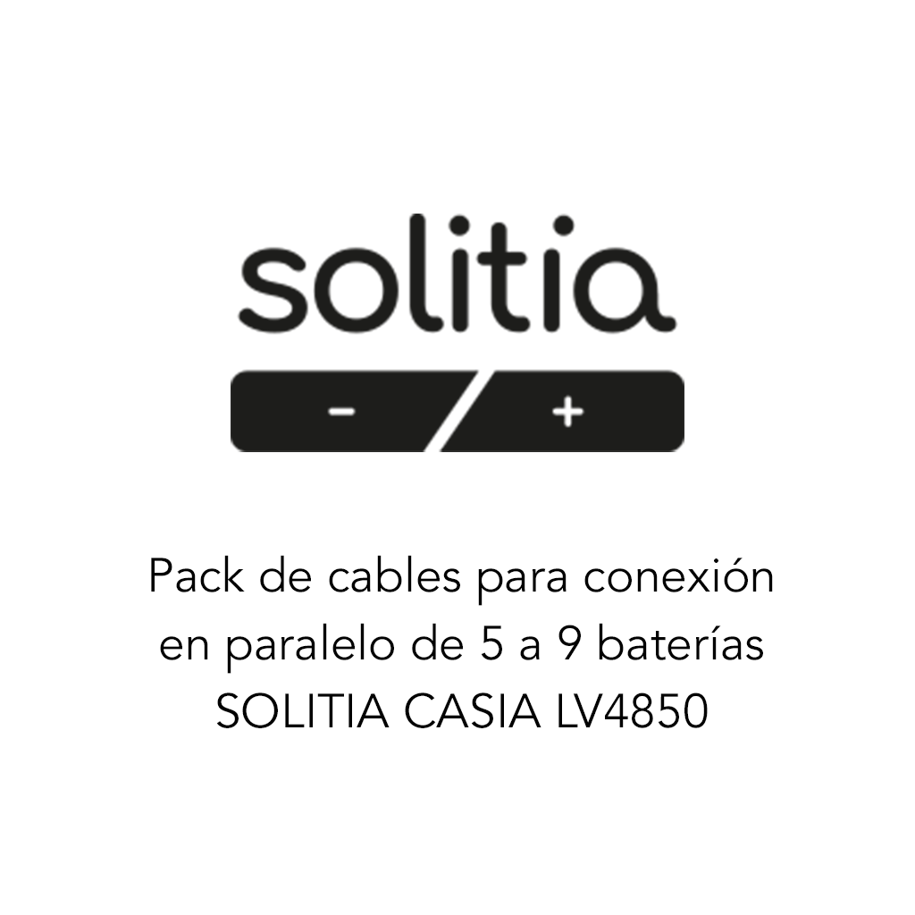 Pack cables negro y rojo para 5 a 9 baterías en paralelo concentrador LVP48-400A | SOLITIA