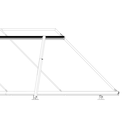 1x02 Soporte inclinado regulable vertical a 15º-30º en aluminio anodizado | Serie TS - TECHNO SUN