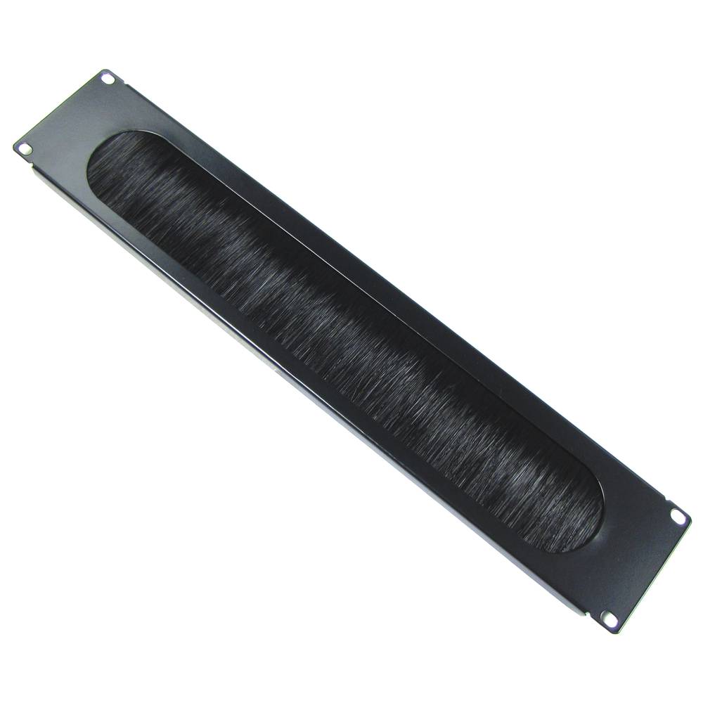 Guía para cables con cepillo 1U 19' Negro | SOLITIA
