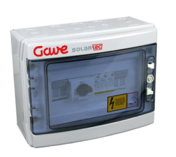 GAVE STM 2/1 Caja combinadora con protecciones | 1 MPPT | 2 Strings | Fusible 20A | 1000V DC | Disyuntor 40A