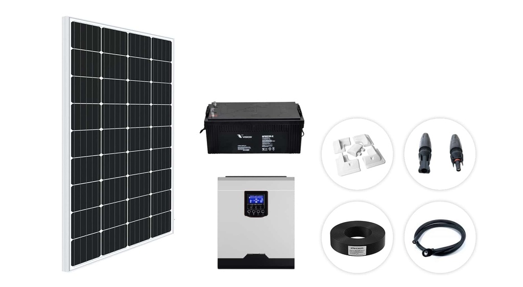 Kit solar caravana 1000W 12V 50A 2820W/día