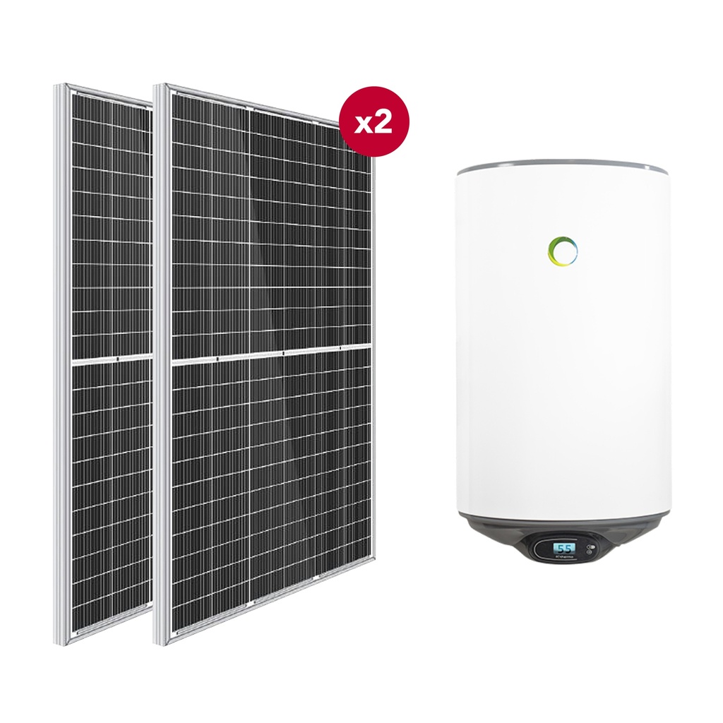 Pack Paneles solares y Calentador de agua sanitaria solar directo con depósito de 80 litros