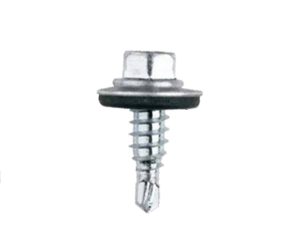 Tornillo autorroscante DIN-7504K-RE - Cabezal hexagonal 8mm - 6,3x20mm Punta N1+P16 - TECHNO SUN