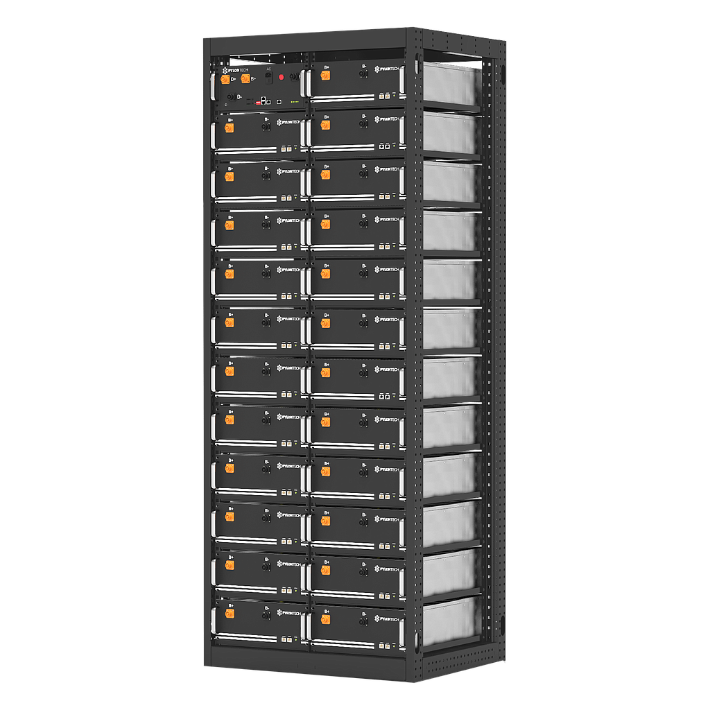Batería de litio | 56,88kWh | Hight Voltage | 384VDC | 74A | 12 x H32148 | 1 x BMS SC1000-200E | PowerCube M1 | Pylontech
