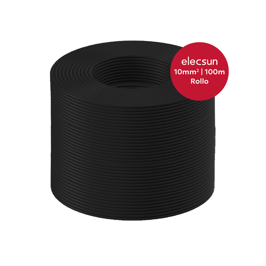 ELECSUN Cable Solar FV H1Z2Z2-K 1x10mm² 1500V negro (100m)