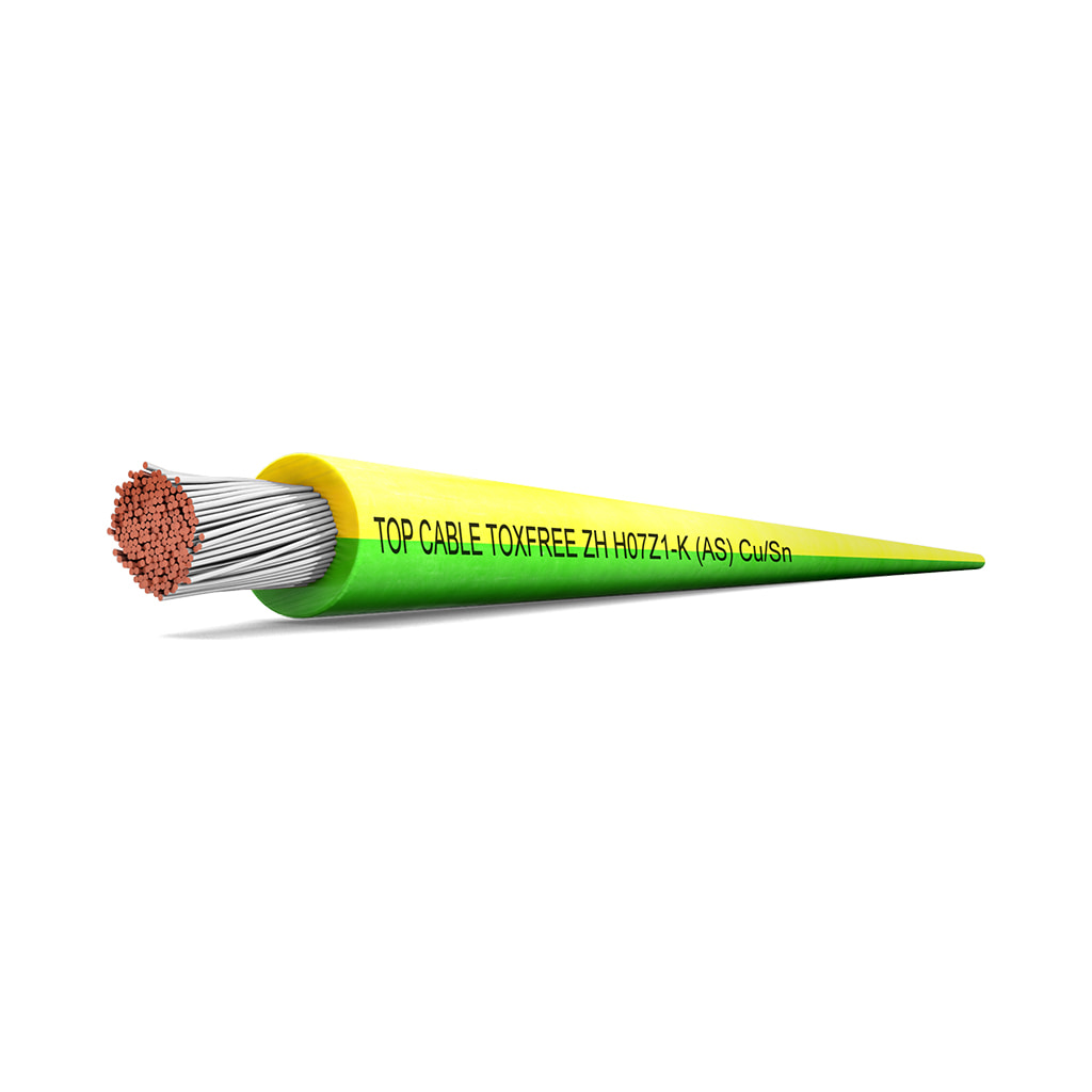 Top Cable TOXFREE ZH H07Z1-K (AS) 1x120mm² libre de halógenos para toma a tierra (100m)