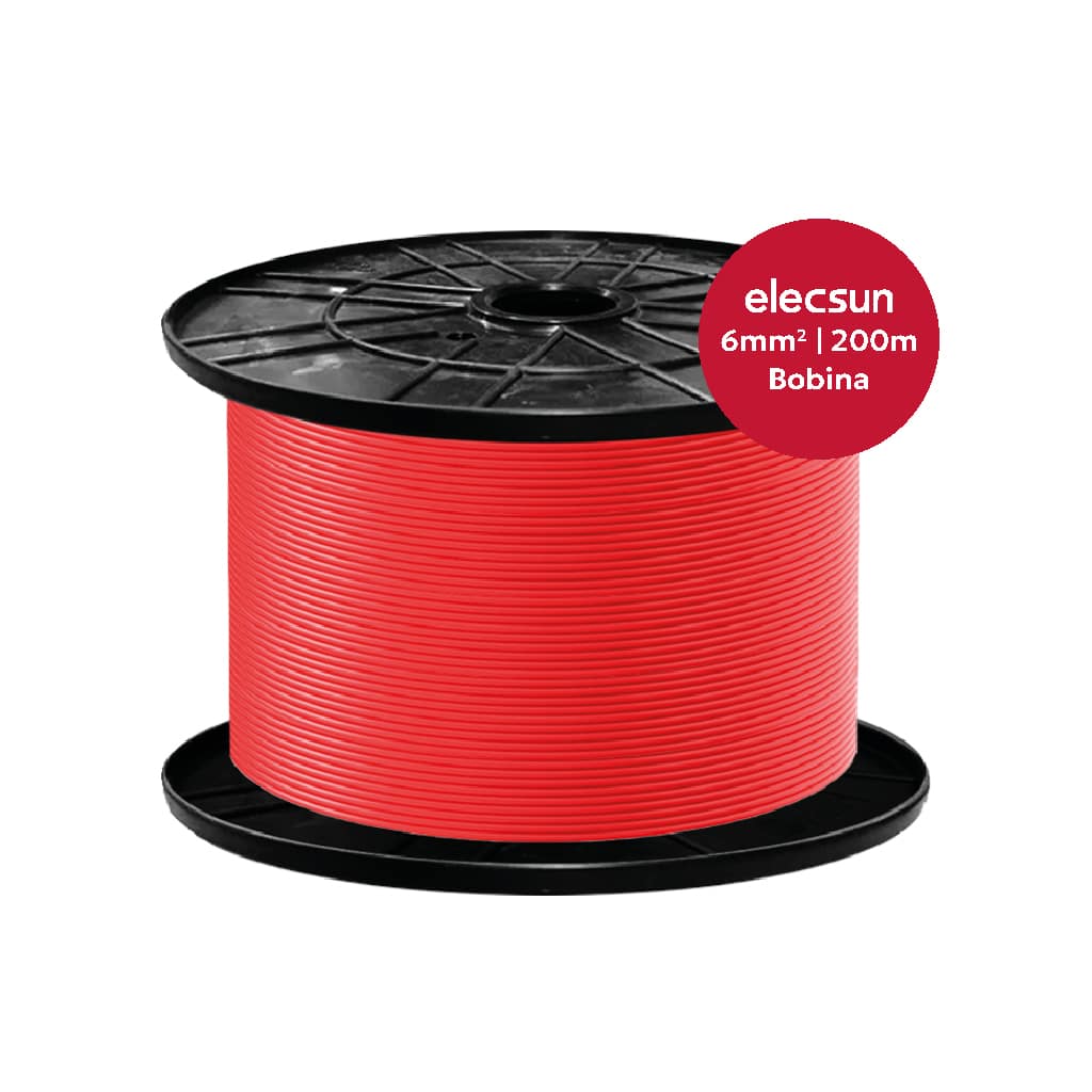 ELECSUN Cable Solar FV H1Z2Z2-K 1x6mm² 1500V rojo (200m)