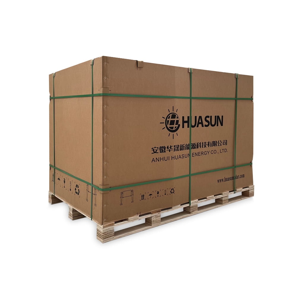 HUASUN Panel solar 430W Bifacial Black | Tecnología HJT | Semi-translucido | Glass-Glass | 34,60V | 12,43A (Pallet 36 unidades)