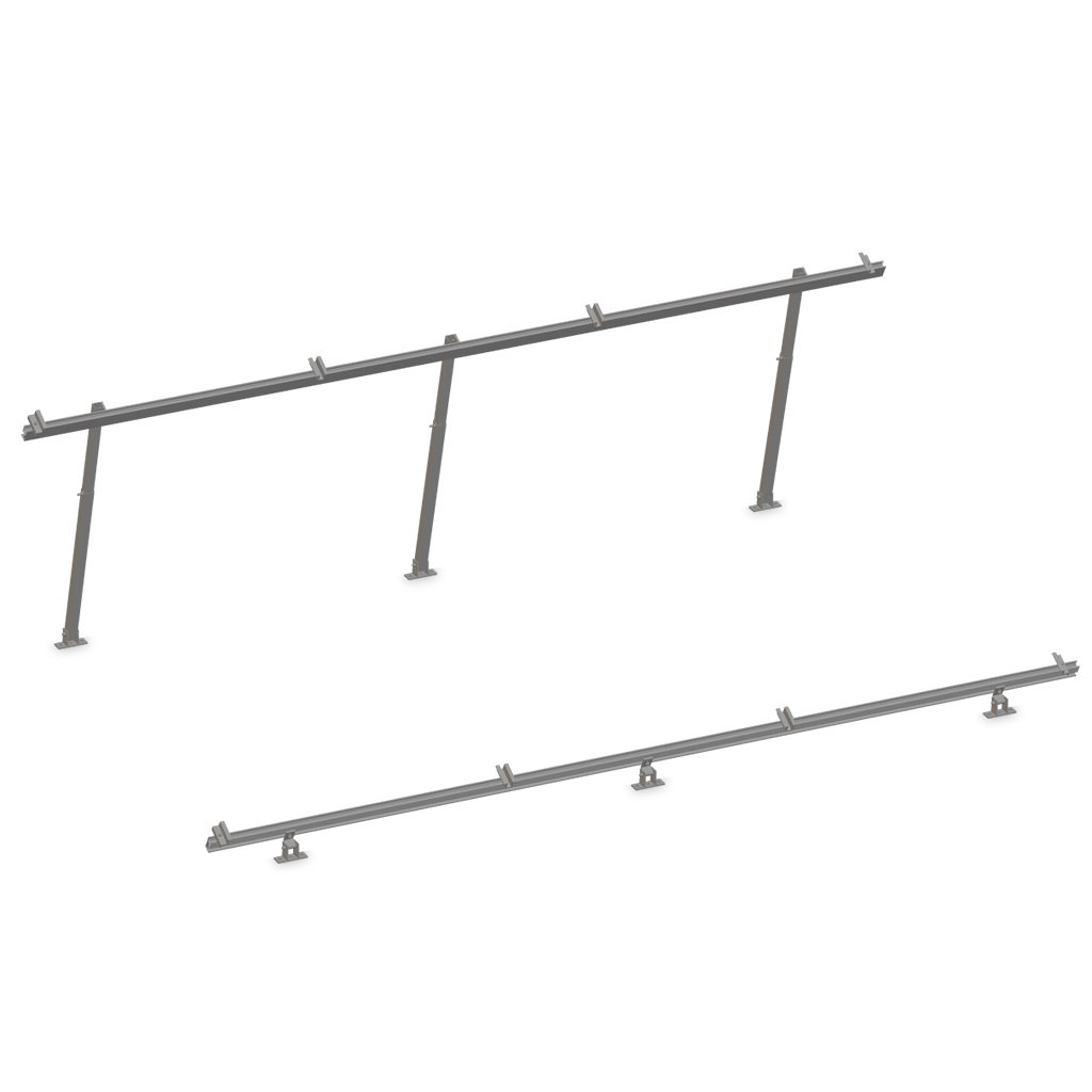 AIR02-TS-D2-AM35 [1x2] Estructura inclinada anodizada regulable 20º/45º para 2 paneles en vertical (ancho máximo 1150mm) | Serie TS-D2 - TECHNO SUN