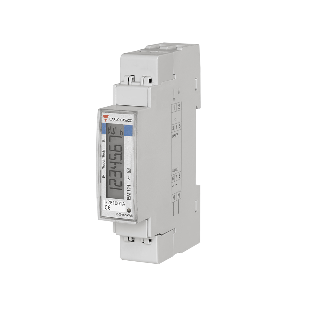 Carlo Gavazzi Analizador de energía monofásico 32A EM111DINAV81XS1X