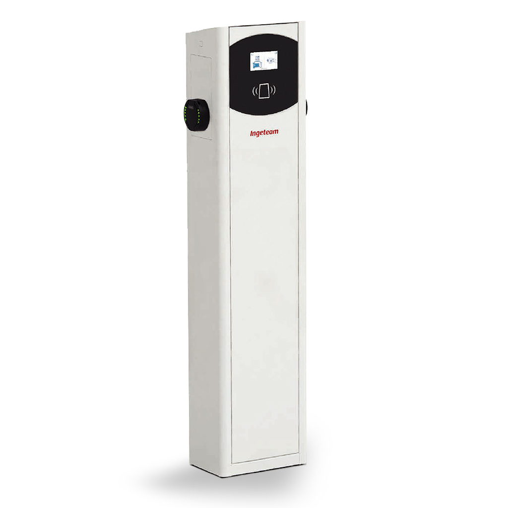 Cargador coche eléctrico | Tipo 2 (7,4 kW) + Cable Tipo 2 (7,4 kW) | En poste | Contadores MID | Protecciones | INGEREV FUSION Street | FS1MW-N2C2 | INGETEAM