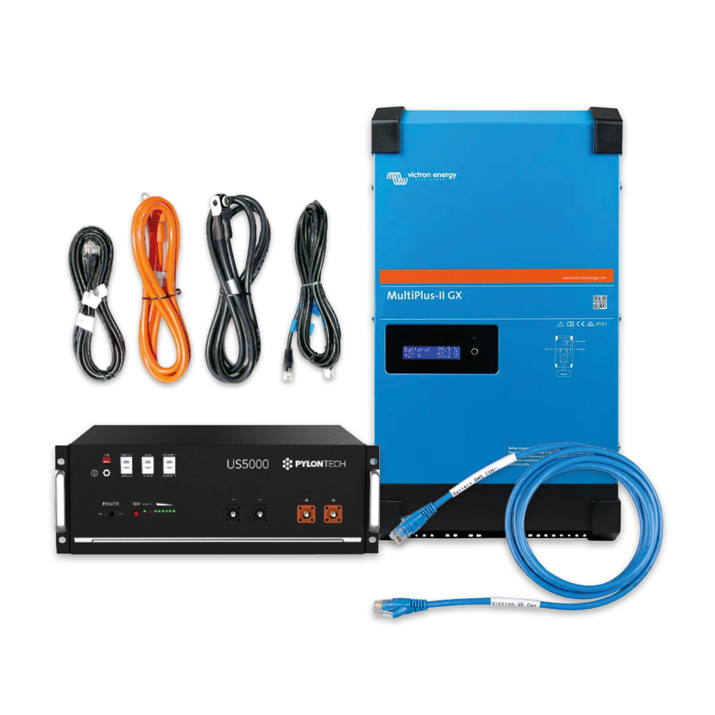Kit Pylontech US5000 (4,8kWh) + Multiplus II 48/5000/70-50 230V GX