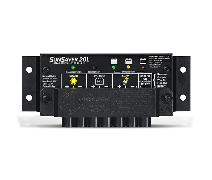 Regulador PWM 20A-24V LVD - SS-20L-24V - MORNINGSTAR