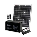 Off-grid Solar Kit: PWM Controller + 40W Solar Panel + 7Ah AGM Battery