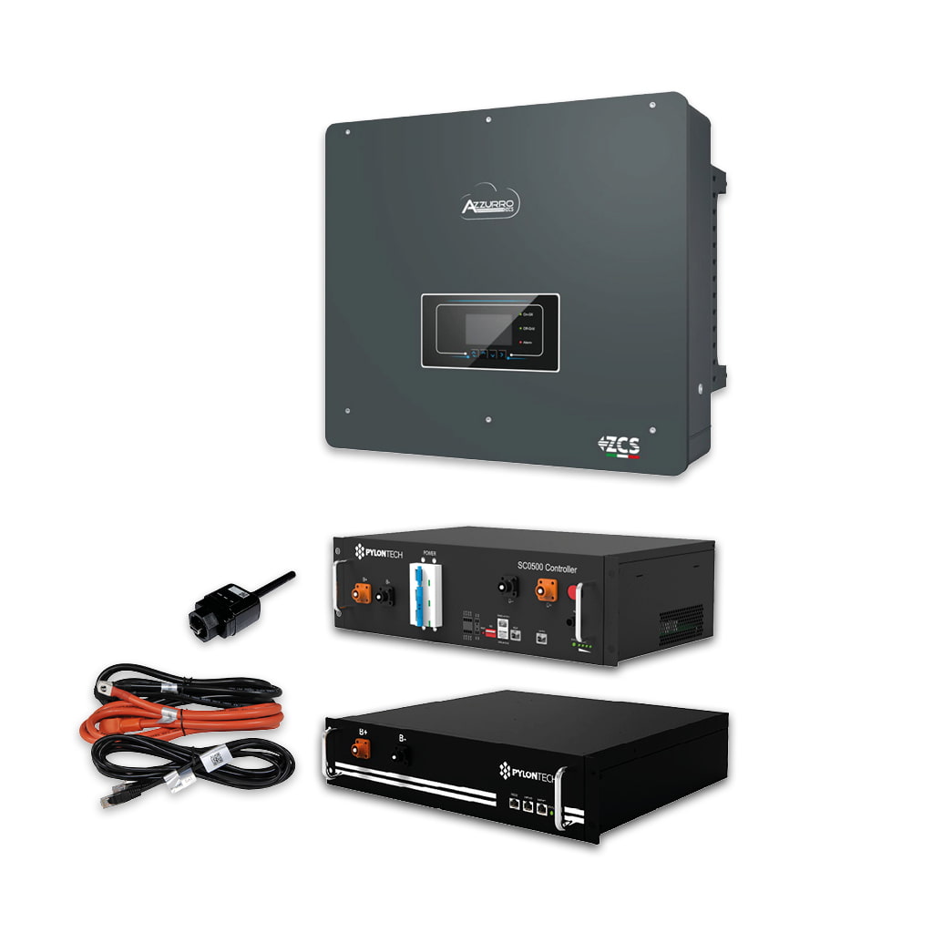 Kit Pylontech H48050 (9,6kWh) + Azzurro ZZT-HYD10.0-3PH (10kW)