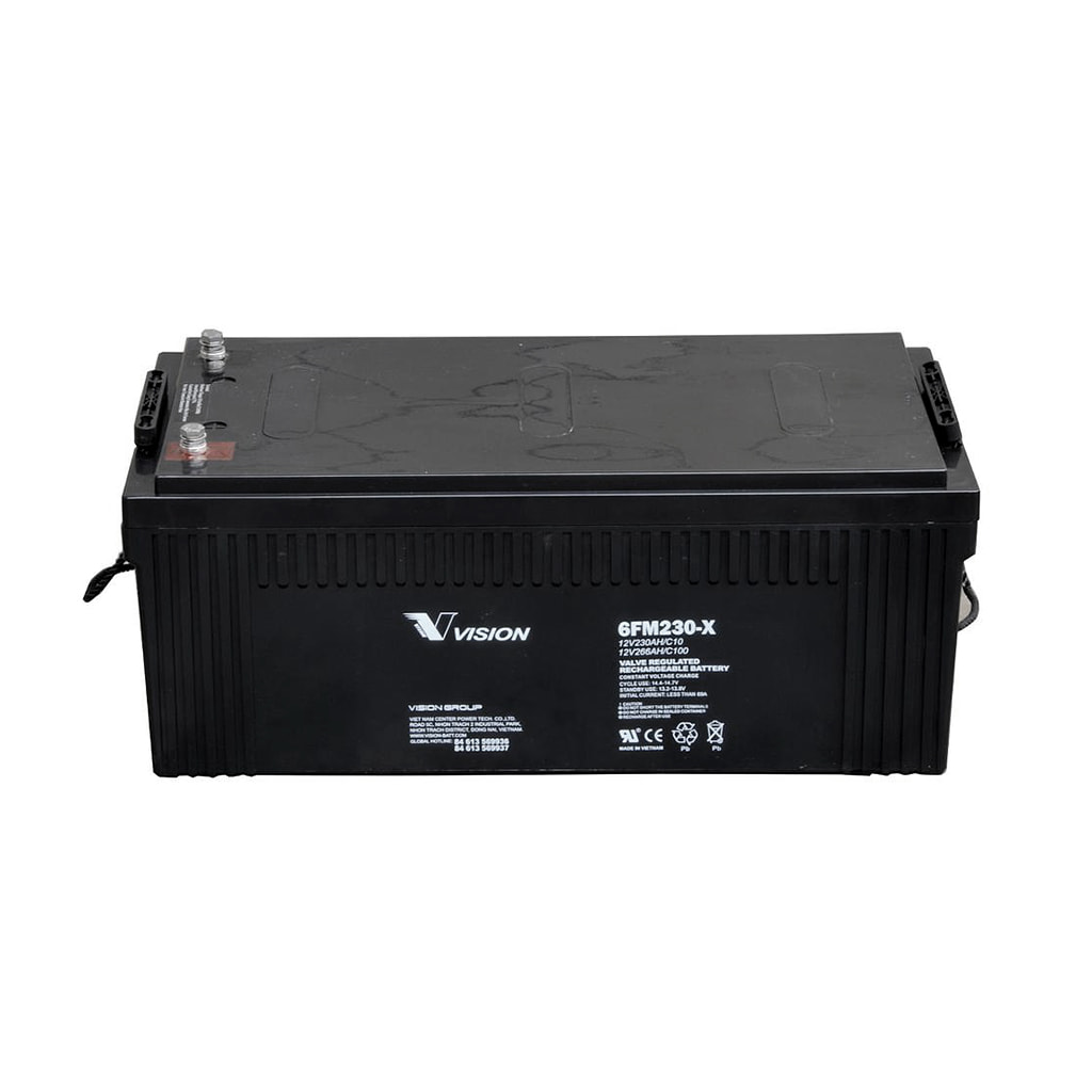 12V/230Ah Monoblock AGM Premium 12V 266Ah (C100) 230Ah (C10) 6FM230X VISION BATTERY