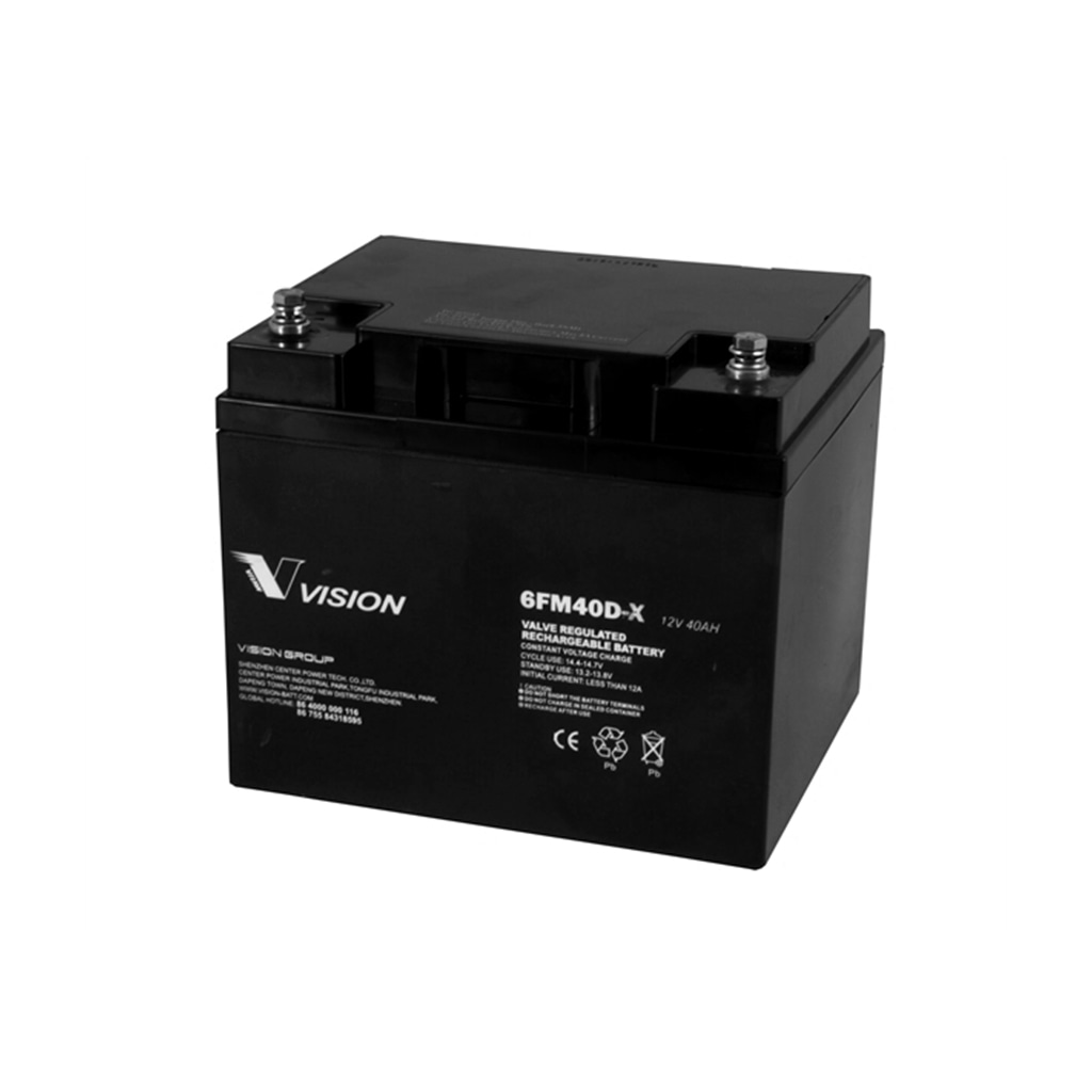 12V/40Ah Monoblock AGM 12v 40Ah (C10) 6FM40-X VISION BATTERY