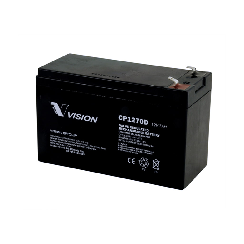 12V/7Ah Monoblock AGM 12v 7Ah (C20) CP1270 VISION BATTERY