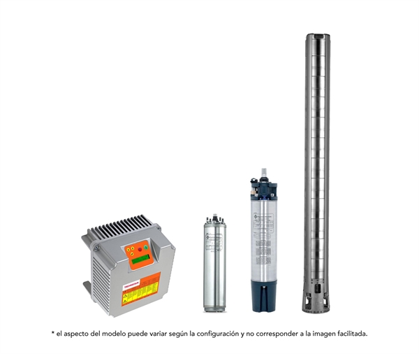 Submersible solar pump 20m³ up to 72m 6TCHV 17/10 - TECHNO SUN